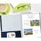 Better Office Products 2 Pocket Paper Folders Portfolio W/Prongs, Matte Texture, Letter Size, Navy Blue, 50PK 84226 - alternate 3